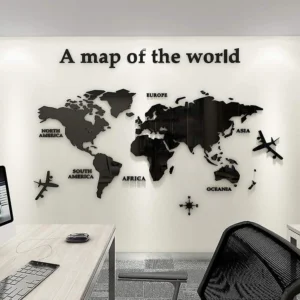 3D World Map for office decor - WA 810