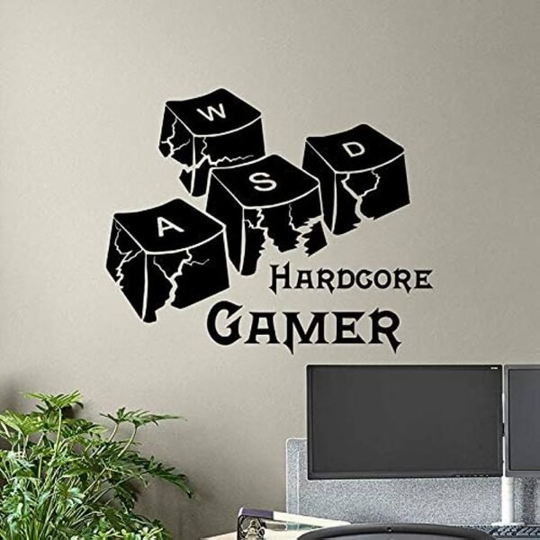 Hardcore Gamer Keyboard Keys Gamer for home and office decor